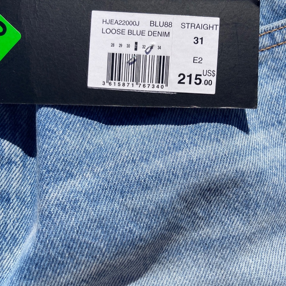 The Kooples Jeans Straight Loose blue denim button fly size 31 New - Picture 9 of 13